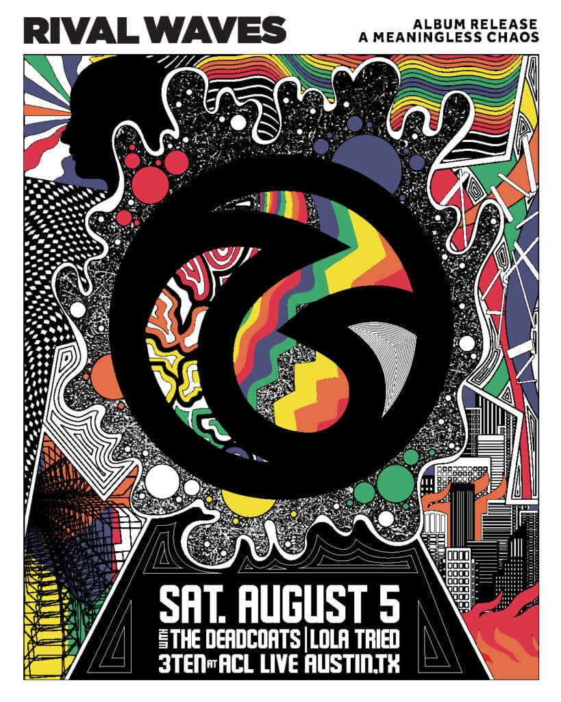 Rival Waves August 5th at 3TEN ACL Live - Show Poster